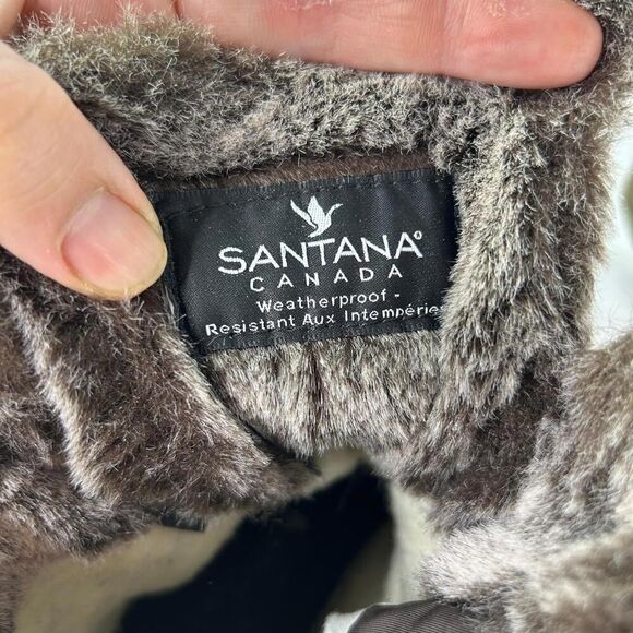 Santana Canada Maldine Winter Boots US 9 Womens Fur Trim Brown Lace-Up Boot - Picture 13 of 15